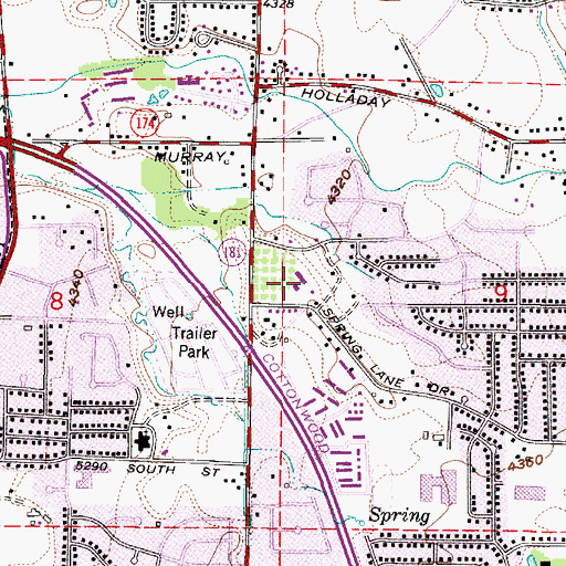 Topographic Map of Saint Vincent de Paul School, UT