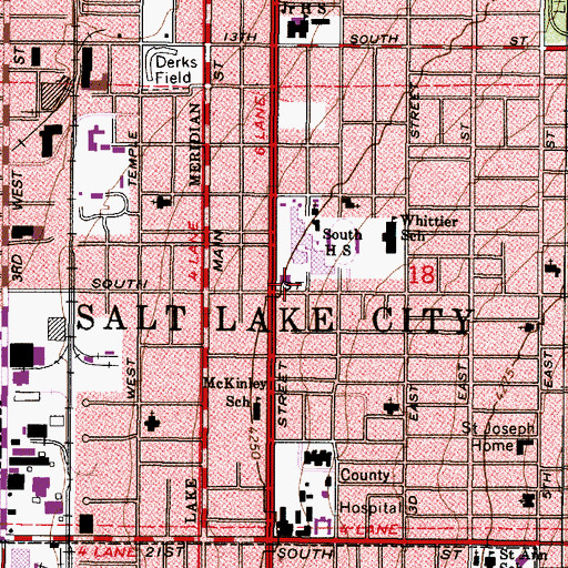 Topographic Map of Salt Lake Community College, UT