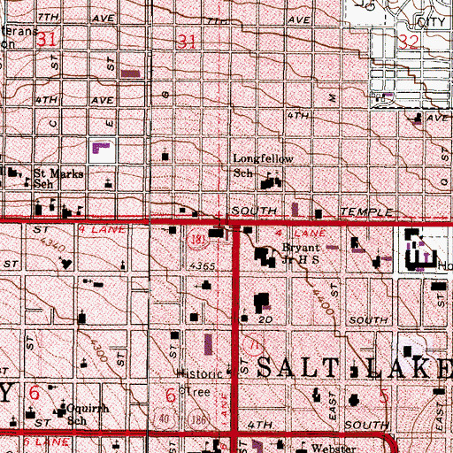Topographic Map of Salt Lake Theological Seminary, UT