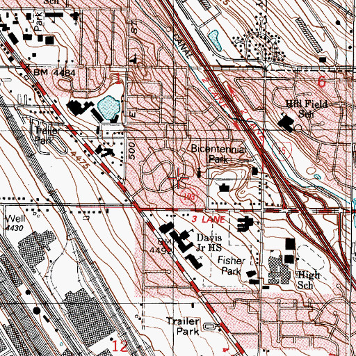 Topographic Map of School of Saint Peter, UT