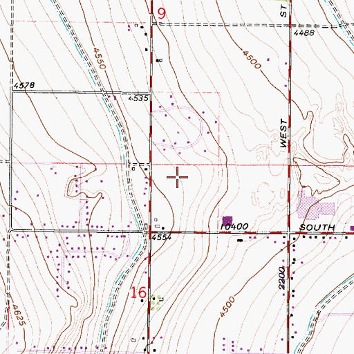 Topographic Map of South Jordan Middle School, UT