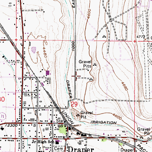 Topographic Map of Sprucewood Elementary School, UT