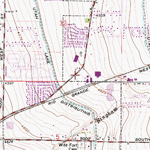 Topographic Map of Terra Linda Elementary School, UT