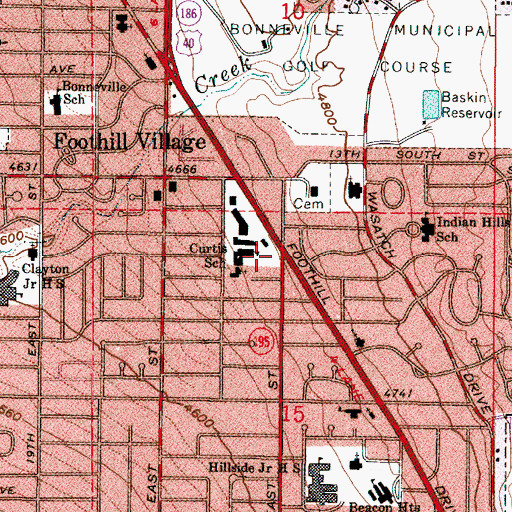 Topographic Map of The Little Gym, UT