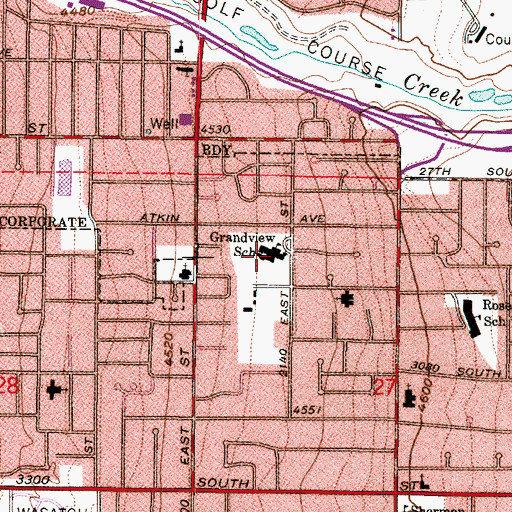 Topographic Map of Utah School for the Deaf and Blind, UT