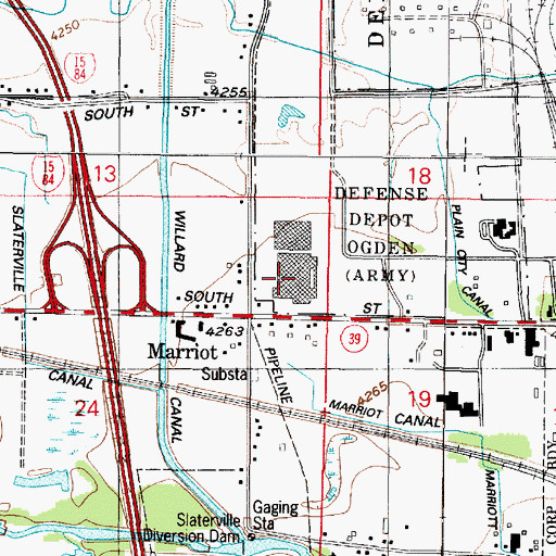 Topographic Map of Utah State Industrial School, UT