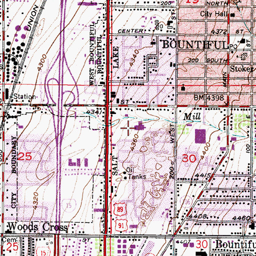 Topographic Map of Washington Elementary School, UT