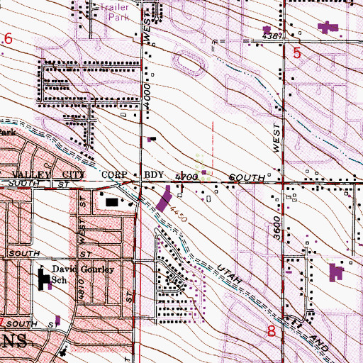 Topographic Map of Wee Willie Winkle Day Care Center, UT