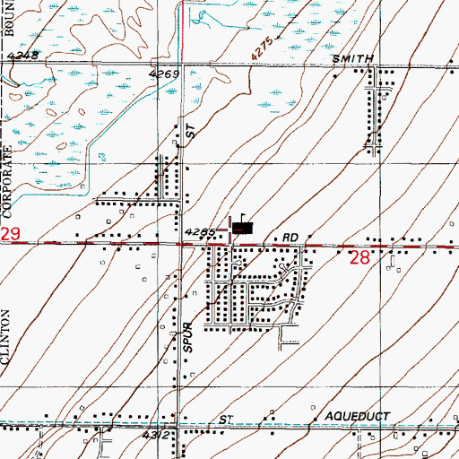 Topographic Map of West Clinton Elementary School, UT