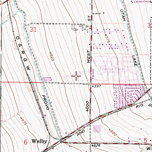 Topographic Map of West Valley Industrial Center, UT