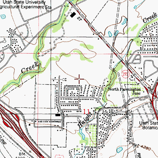 Topographic Map of Windridge Elementary School, UT