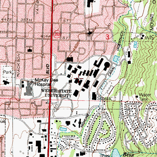 Topographic Map of Stewart Bell Tower, UT