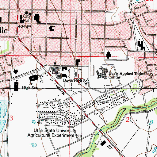 Topographic Map of Davis Applied Technology Center, UT