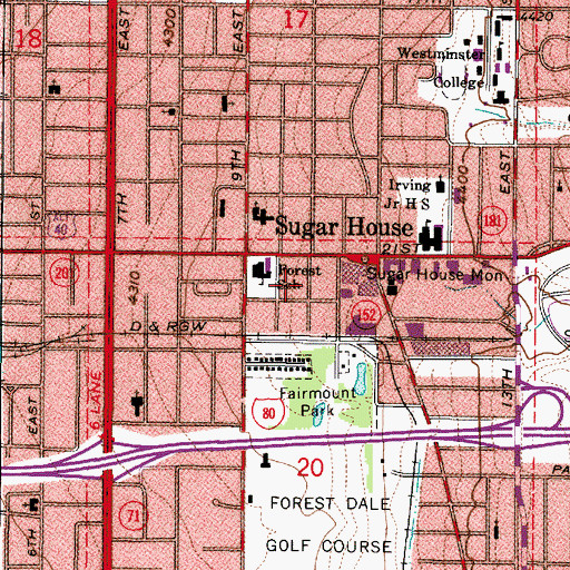 Topographic Map of Devlins Child Development Center, UT