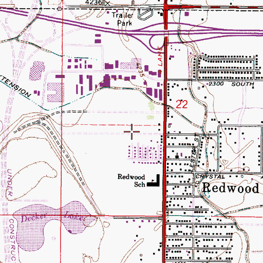 Topographic Map of Ensign Learning Center, UT