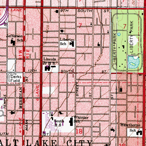Topographic Map of Fun Time Child Care Center, UT