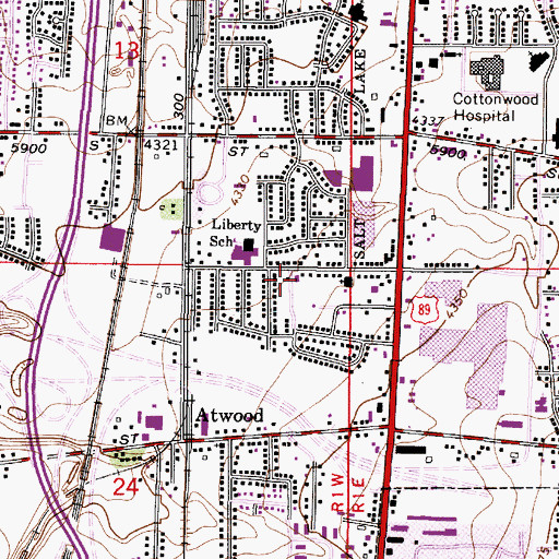 Topographic Map of Early Childhood Center, UT