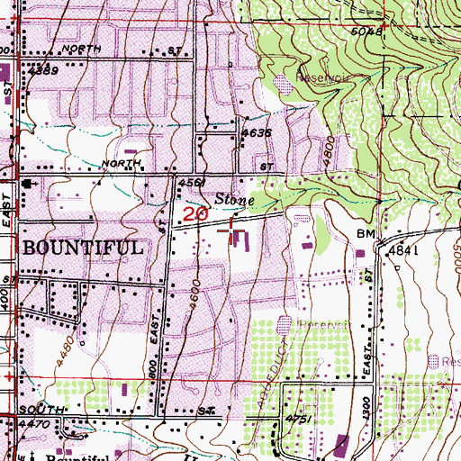 Topographic Map of Holbrook Elementary School, UT