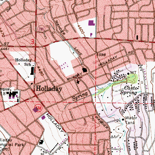 Topographic Map of Holladay United Church of Christ Preschool, UT