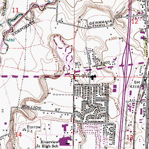 Topographic Map of Kids World Preschool, UT