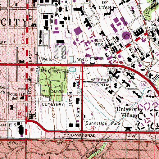 Topographic Map of Kindercare Learning Centers of Salt Lake City, UT
