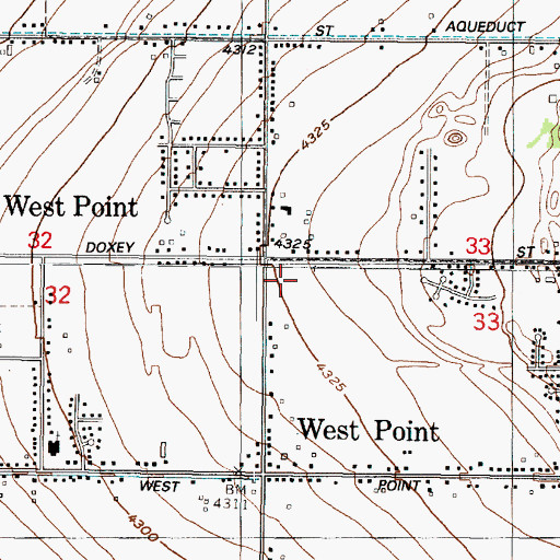 Topographic Map of Lakeside Elementary School, UT