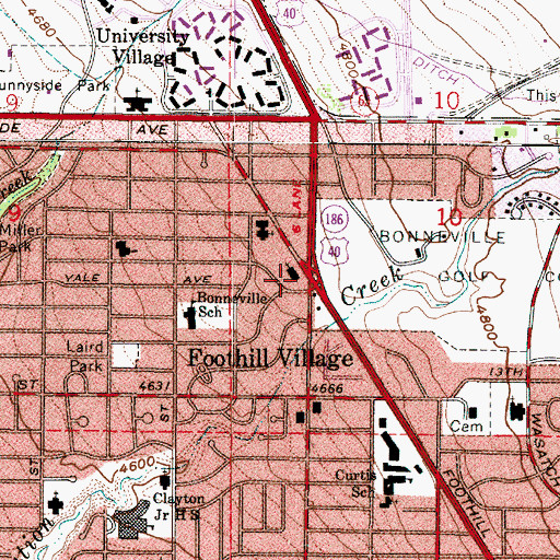 Topographic Map of Let Me Shine Christian Playschool, UT