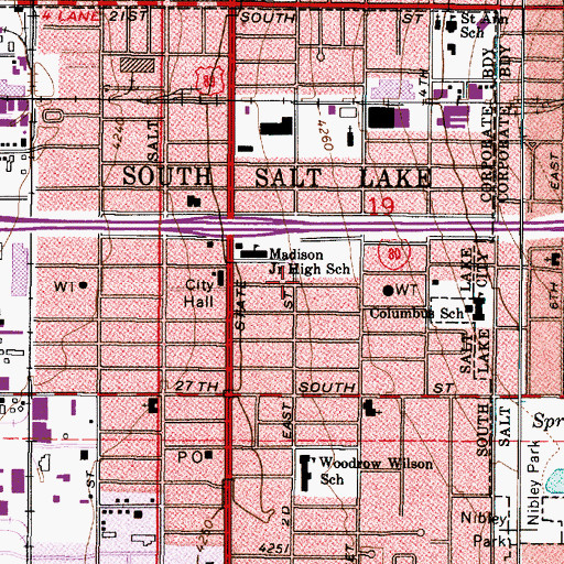 Topographic Map of Little Rascals Childrens Center, UT