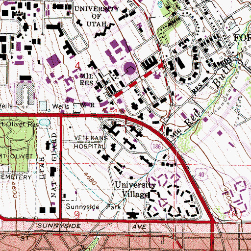Topographic Map of Madsen Health Center, UT