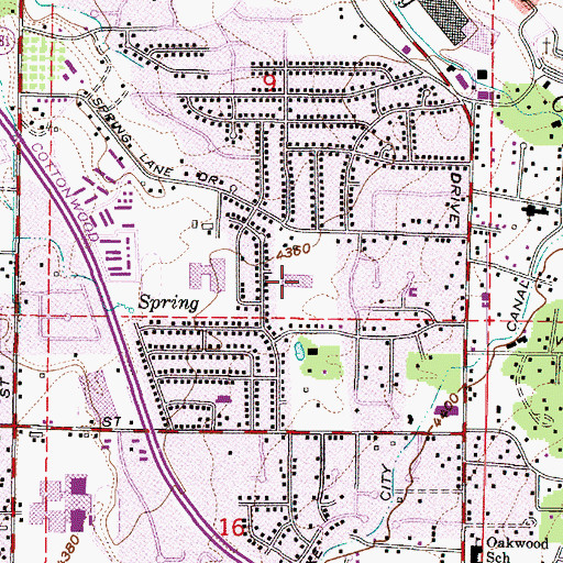 Topographic Map of Meadow Moor School, UT
