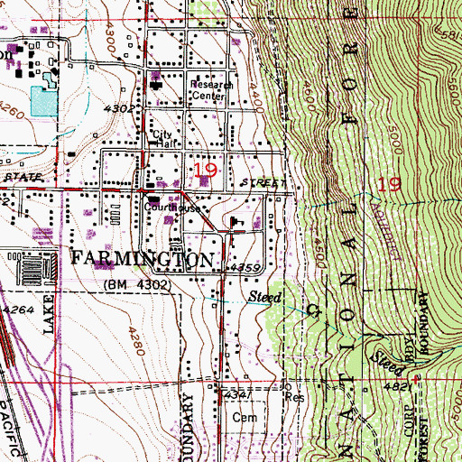 Topographic Map of Vista Education Campus, UT