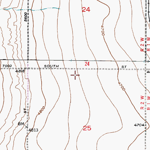 Topographic Map of Mountain Shadows Elementary School, UT