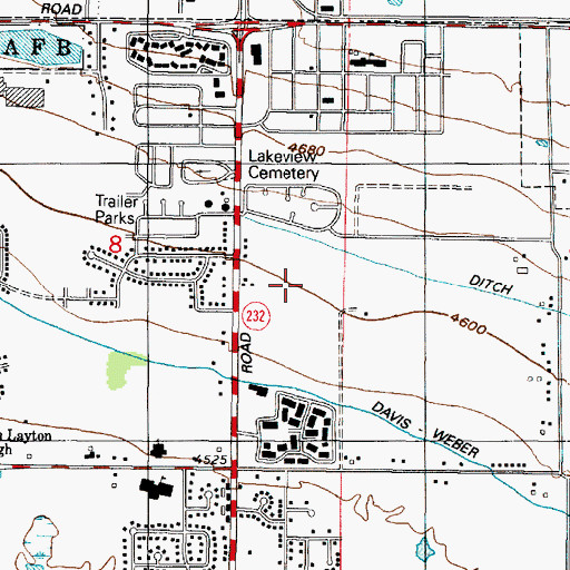 Topographic Map of Northridge High School, UT