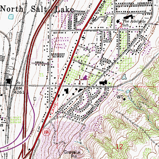 Topographic Map of Orchard Elementary School, UT