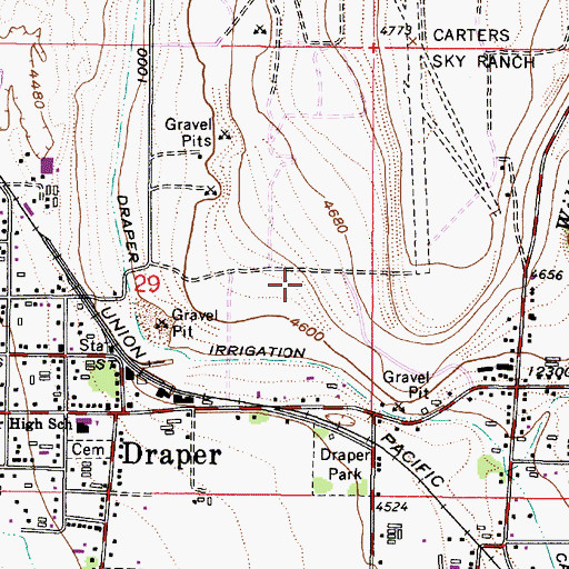 Topographic Map of Oxford Learning Source, UT
