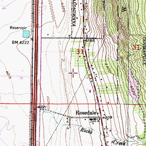 Topographic Map of Reading Elementary School, UT