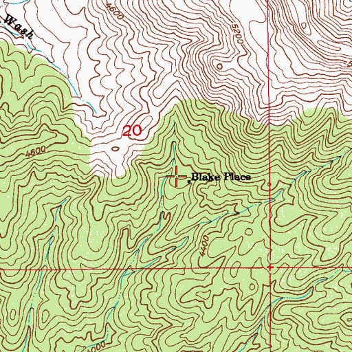 Topographic Map of Blake Place, AZ