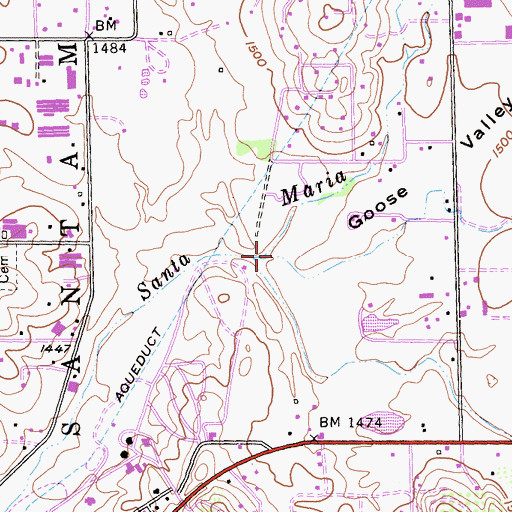 Topographic Map of Hatfield Creek, CA