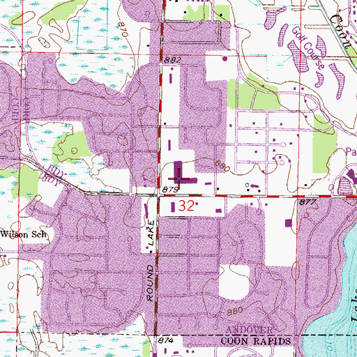 Topographic Map of Bridges Transition Program, MN
