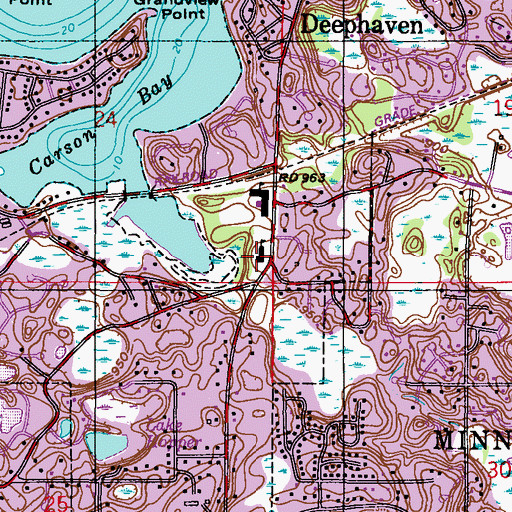 Topographic Map of Minnetonka Community Education Center, MN