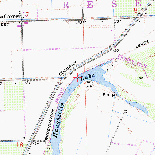 Topographic Map of Haughtelin Lake, CA