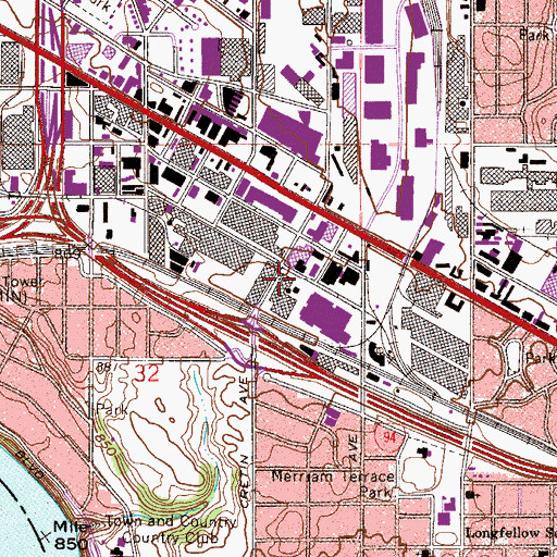 Topographic Map of High School for Recording Arts - Minnesota, MN