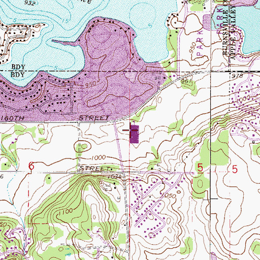 Topographic Map of Crystal Lake Elementary School, MN