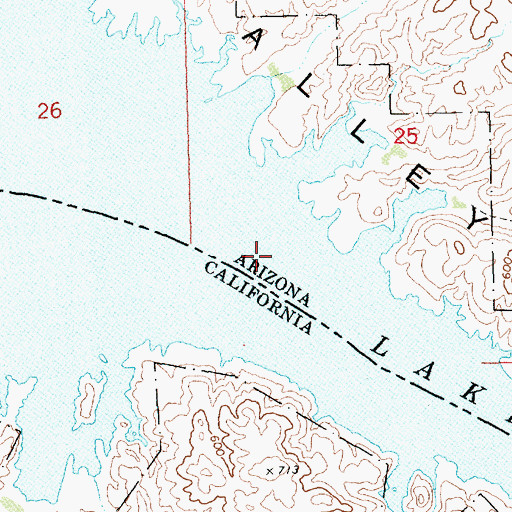 Topographic Map of Lake Havasu, AZ