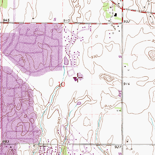 Topographic Map of Grey Cloud Elementary School, MN