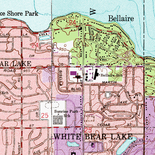 Topographic Map of Normandy Park Education Center, MN