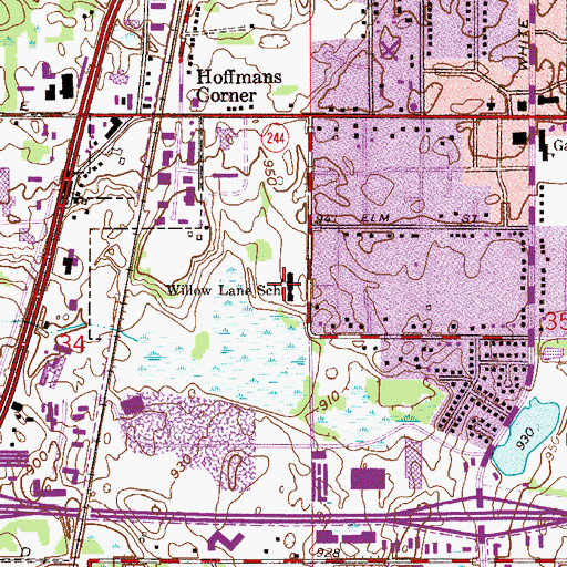 Topographic Map of Willow Lane Elementary School, MN