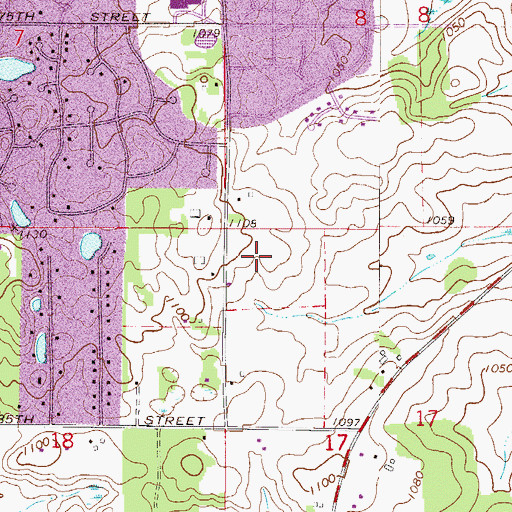 Topographic Map of Eastview Elementary School, MN