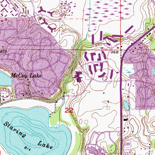 Topographic Map of Oak Point Elementary School, MN