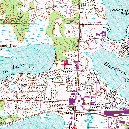 Topographic Map of Grandview Middle School, MN